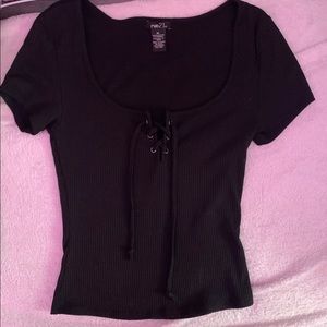 Rue 21 black ribbed top